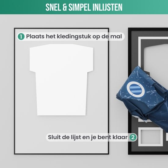 Avalo Wissellijst Aluminium - Inlijsten Voetbal Shirt - 3D Box Frame - 60x80 CM - Zwart - Diepe lijst - Shirt Inlijsten In Fotolijst