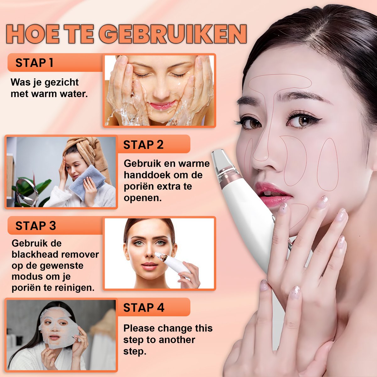 TibaGoods Premium Blackhead Remover I Poriënreiniger met 6 Opzetstukken Mee eters verwijderen | Acne | Comedonenlepels | Huidverzorging