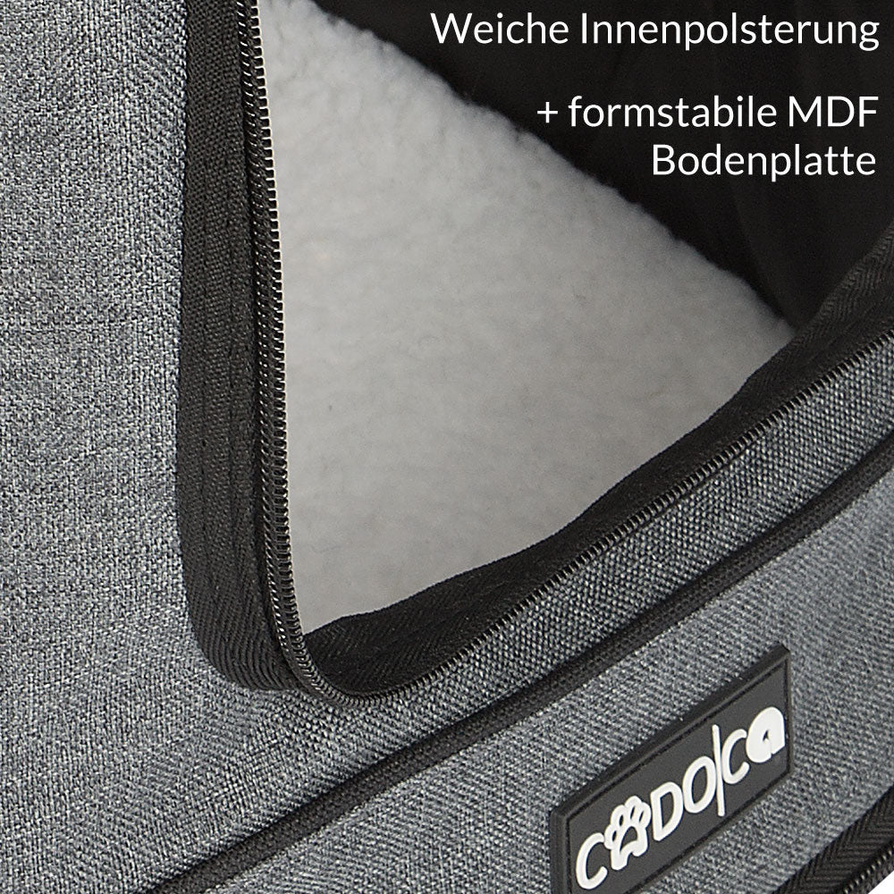 Cadoca Huisdierenrugzak met klep, zakken, riem en riem in de taille