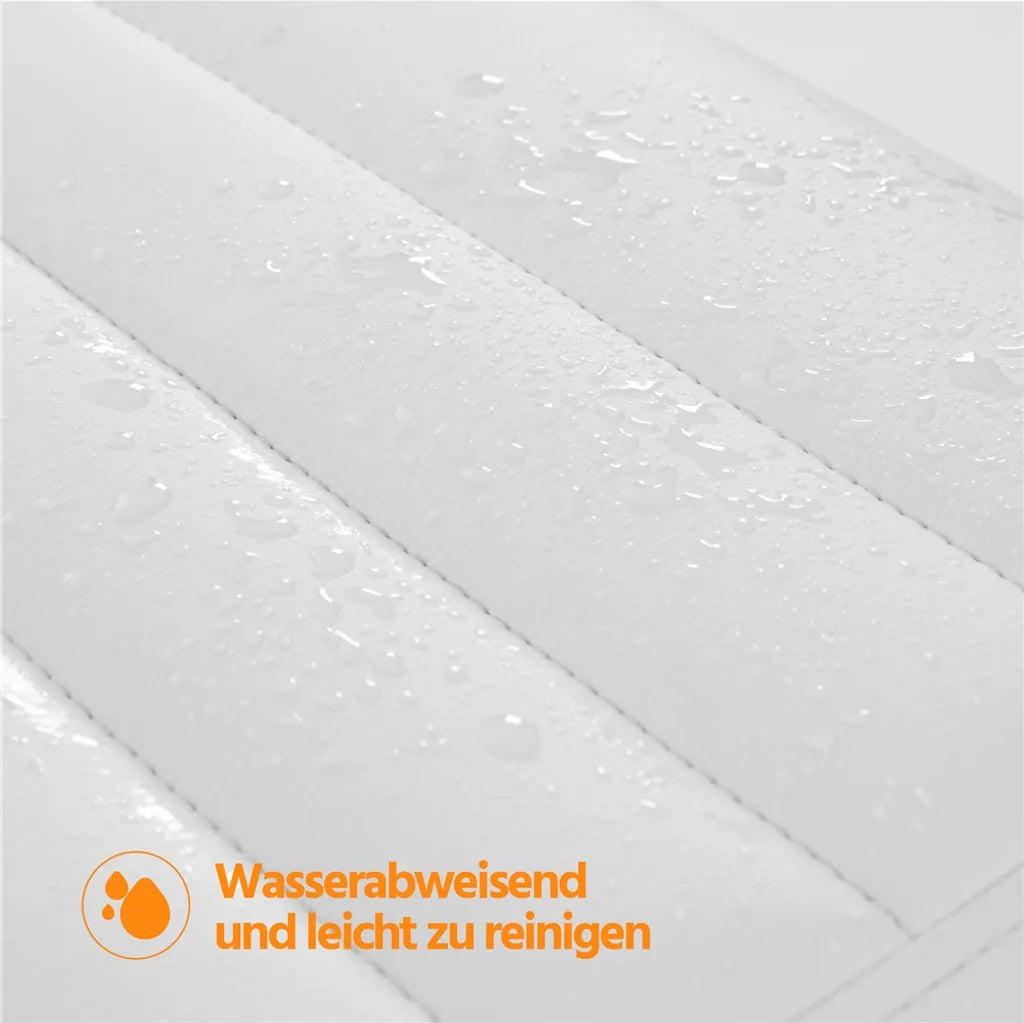 Yaheetech Bureaustoel Wit Ergonomisch Gestoffeerd