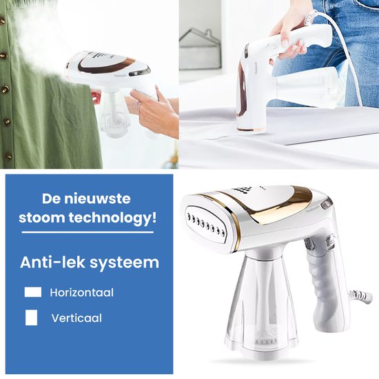 TibaGoods TIBA Kledingstomer - 1600 W - 250ml - Wit - 25x23x12 cm