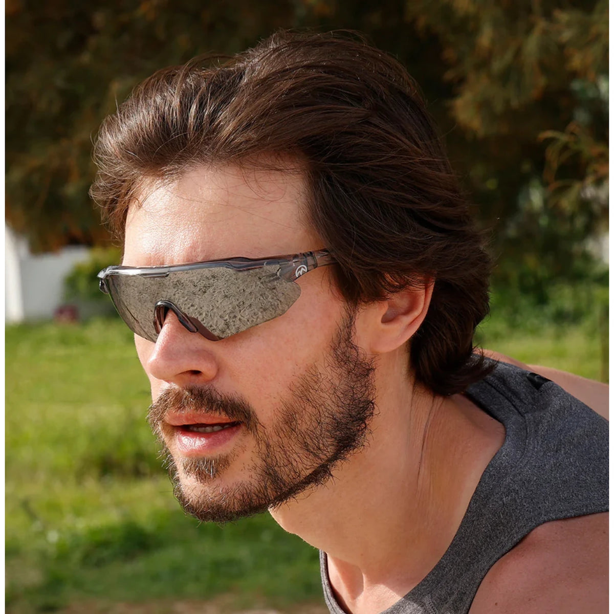 OutdoorMaster HAWK LT fietszonnebril - fotochromatisch en gepolariseerd - Super Silver