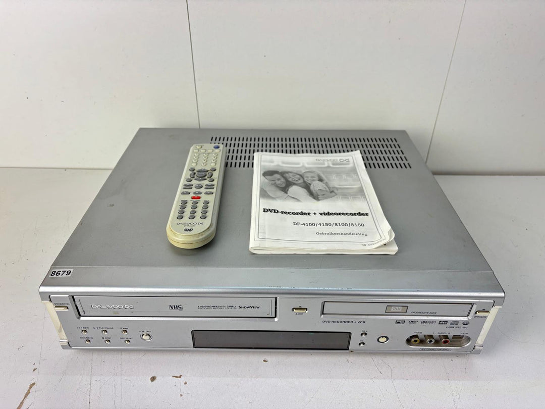 Daewoo DF-8100 Video/DVD Combi Recorder – Zwart/Zilver – VHS naar DVD Kopiëren