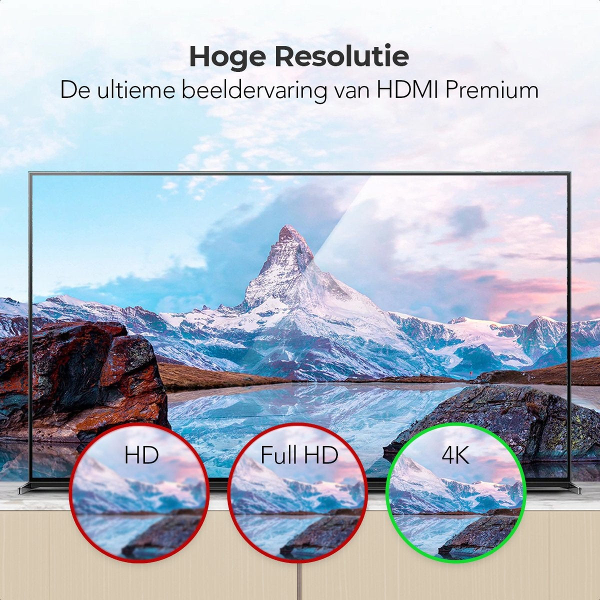 Auronic HDMI 2.0 Kabel - 5M - 18Gbps - Hoge Snelheid en Resolutie - 4K (60 Hz) - Zwart