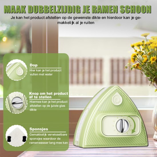 TibaGoods Magnetische Raamwisser Voor Dubbelglas - Ruitenreiniger - Ramenwasser - Magneet Ramenwisser - 5-35mm dikte