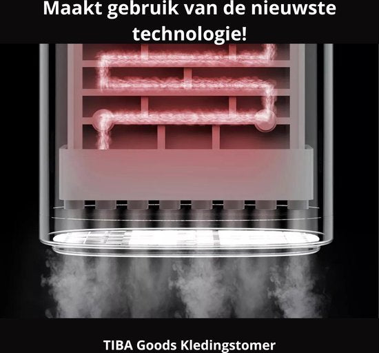 TibaGoods TIBA Kledingstomer - 1600 W - 250ml - Wit - 25x23x12 cm