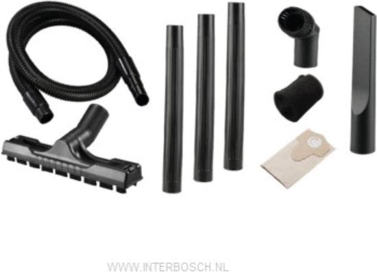 Benson Stofzuiger droog en nat - 1200W - 15 liter - 8-delig - RVS behuizing - met blaasfunctie