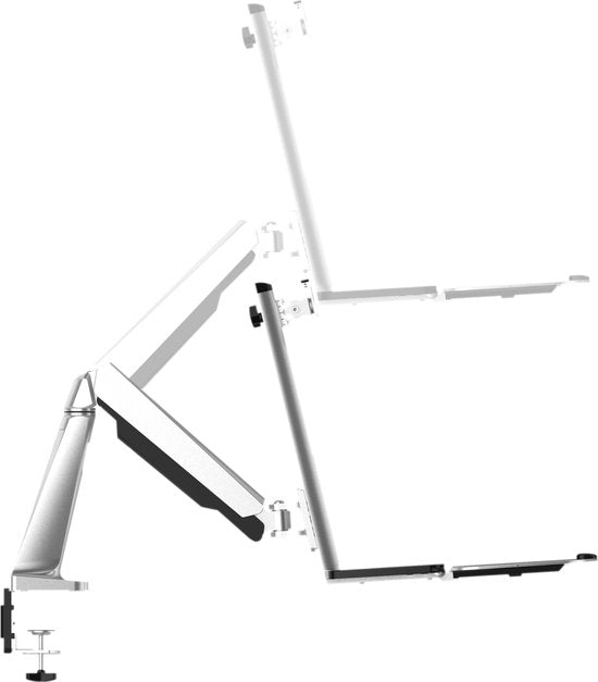 VDD Gaming - Monitorbeugel met toetsenbord - 13 tot 32 inch - Zilver