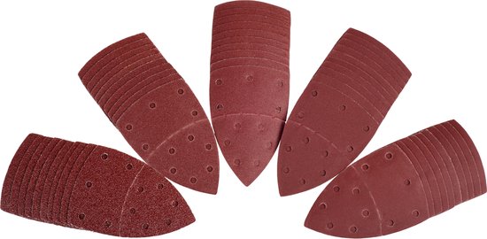 VONROC Schuurpapier set – 100x150MM – 50 stuks – Voor schuurmachines – voorstuk draaibaar