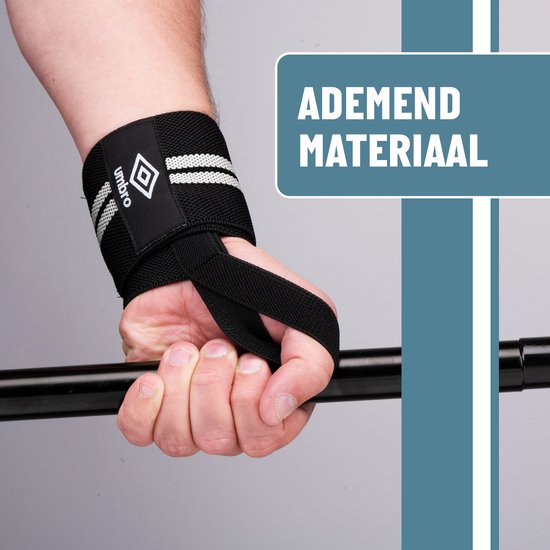 Umbro Polsbandjes - 2 Stuks - Polsbeschermers - Krachttraining en Fitness - Wit/Zwart