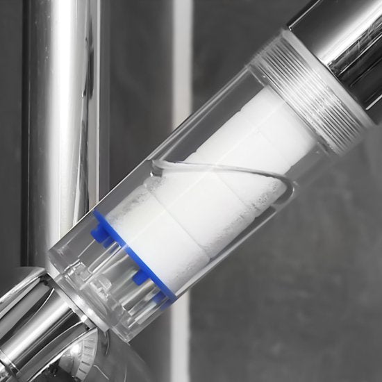 Telsell Aquadon EcoTornado - waterbesparende douchekop 2 Stuck Goud - Waterbesparende & drukverhogende douchekop - 360° draaibare handdouche - douchekop met antikalkfunctie - beschermt huid & haar