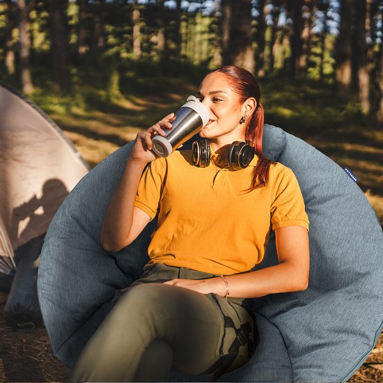 TRVLMORE Campingstoel - XL - Opvouwbaar - Incl. Draagtas - Kampeerstoel - Vlinderstoel - 150 kg draagvermogen - Grijs