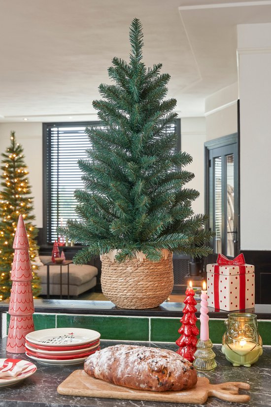 Black Box Trees Riverton Kunstkerstboom in Pot - H90 x Ø58 cm - Groen