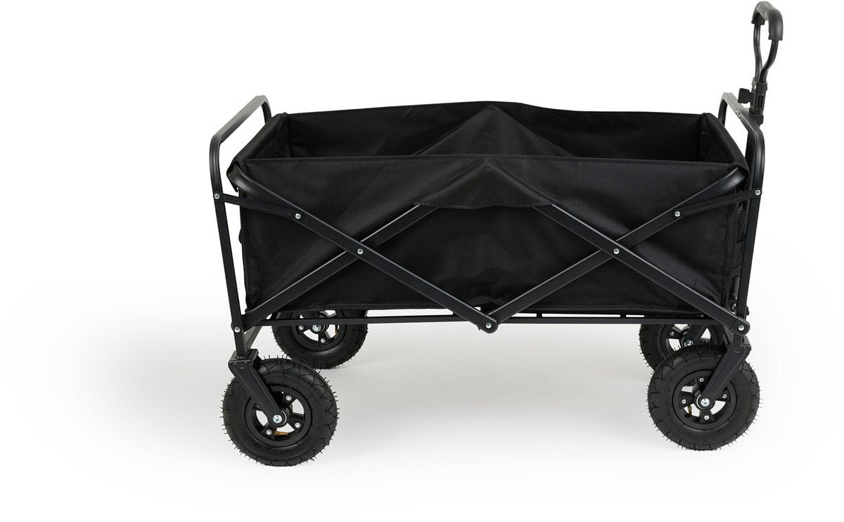 Lifa Garden Bolderkar - Opvouwbaar - Luchtbanden - Max laadvermogen 80 KG - 100x57x99cm - Zwart