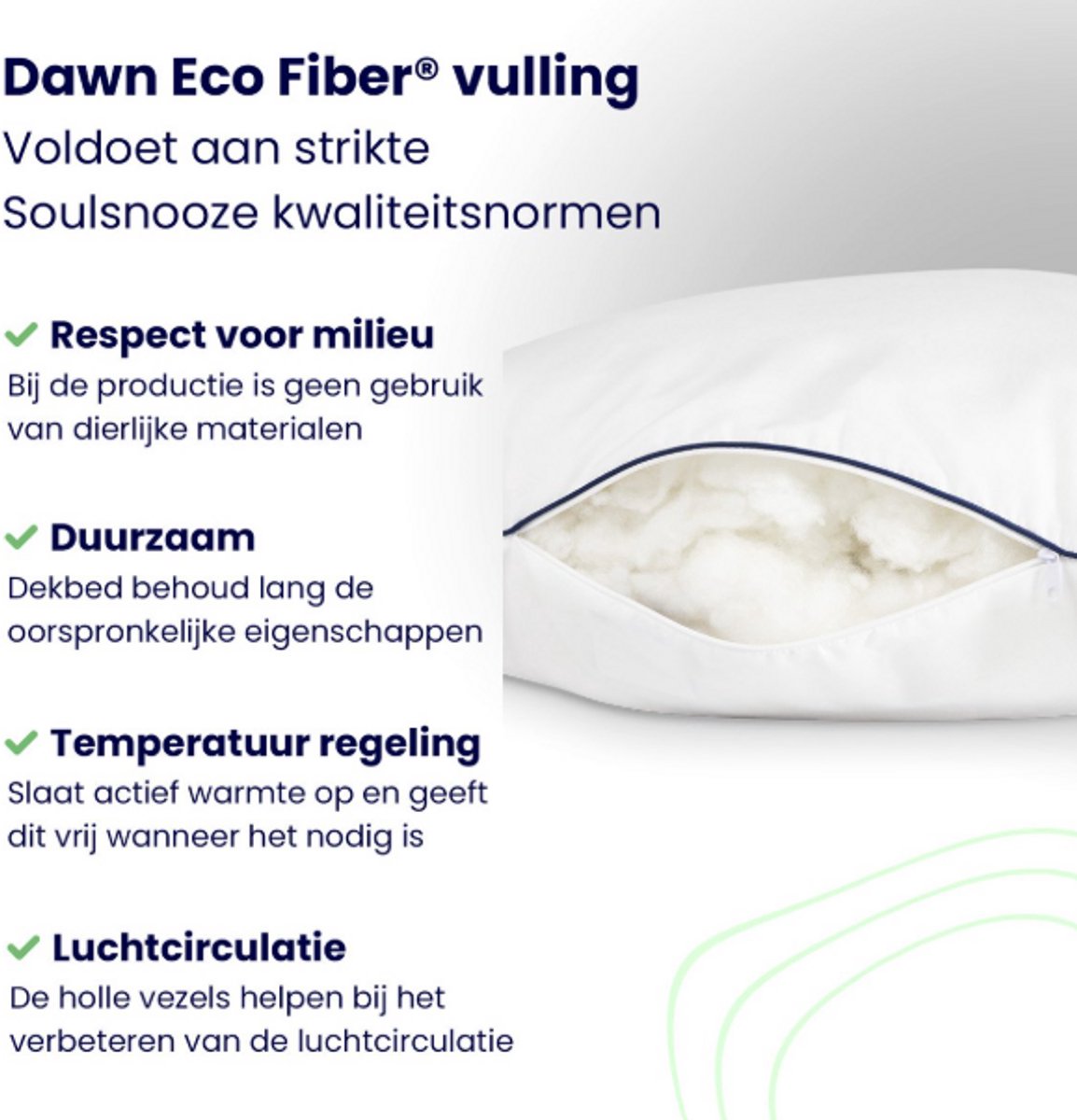 Soulsnooze Luxe Hoofdkussens – Set van 2 – 40x80 cm – Medium – Aanpasbaar & Anti-Allergie