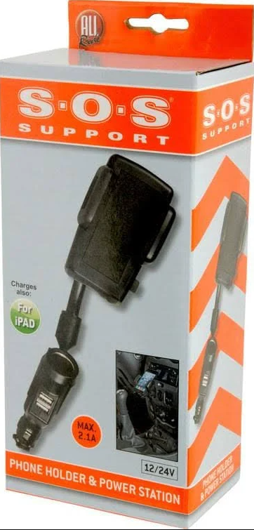All Ride Telefoonhouder en Oplader - Autohouder Telefoon - 12/ 24 Volt - Met 3 USB Poorten