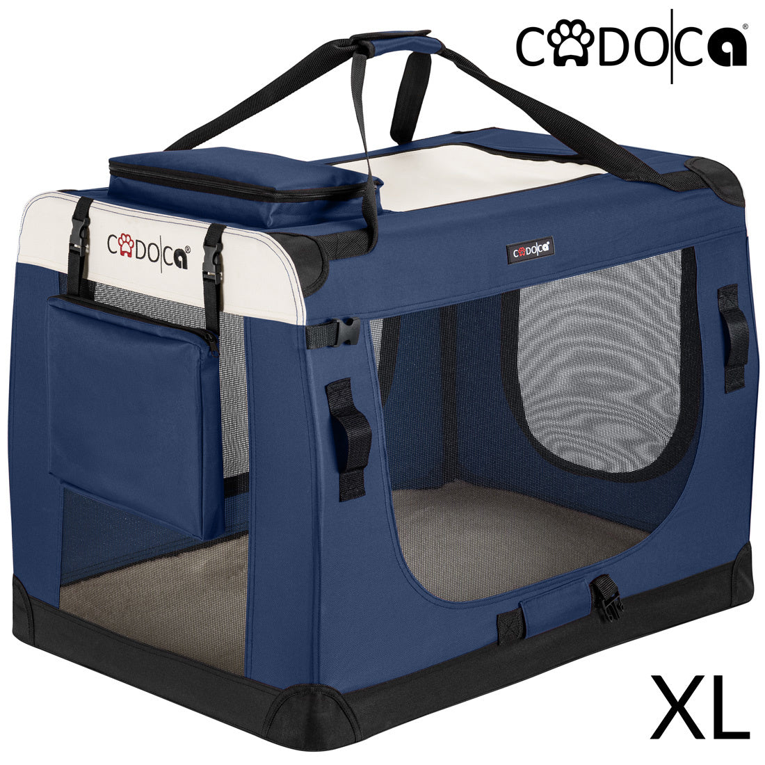Cadoca Honden & Katten Reismand XL - 81x56x58cm - Marine Blauw