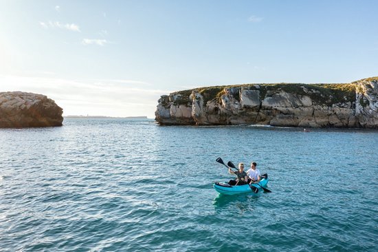 VirtuFit Kayak 335 - Turquoise - Met Kajak Zitjes en Draagtas - Geschikt voor Twee of Drie Personen - Duurzaam & Stevig - Opblaasbare Kajak - Kajak - Opblaasbare Boot