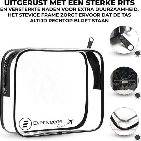 Transparante Toilettas Organizer – Reistas & Handbagage Bag – Waterdicht – Unisex Travel Pouch