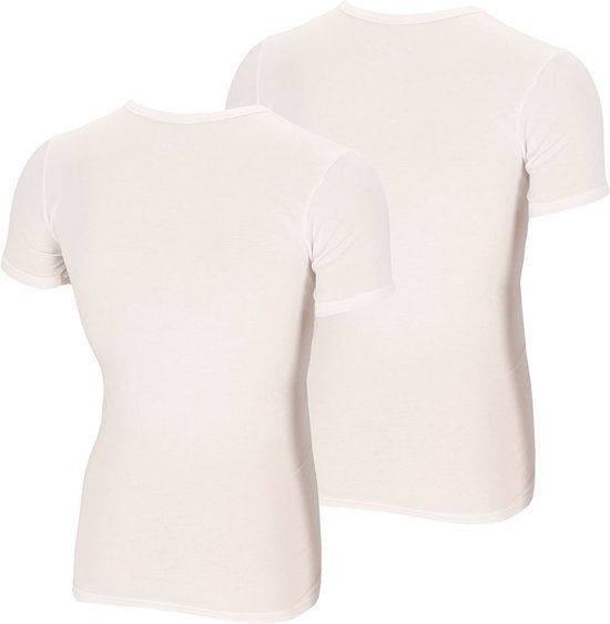 Apollo - XXL - Bamboe T-shirt - 2-pack - Ronde hals - Wit