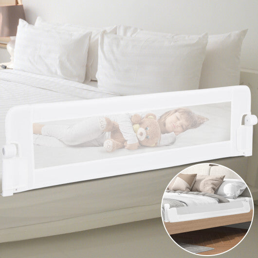 COAST 60-inch Opvouwbare Bedhek - Verstelbaar Veiligheidsriem - Wit