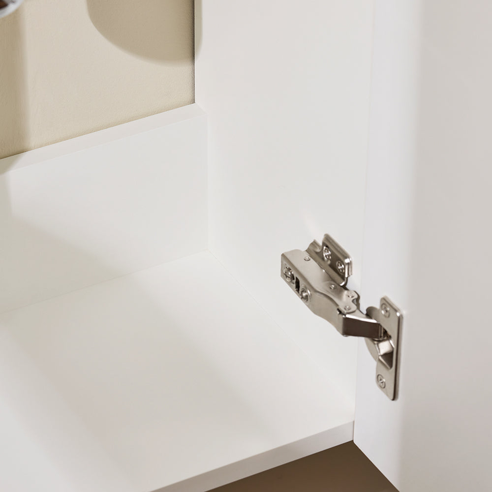SoBuy BZR197-N Badkamermeubel met Wastafel 40x22x56 cm - Donker Hout met Witte Wastafel