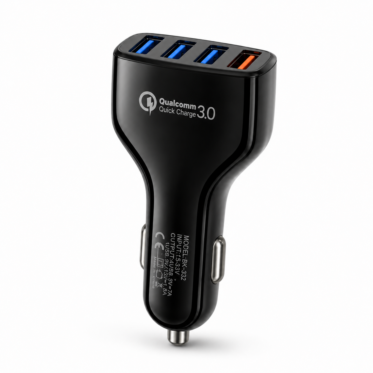 QGeeM BK-352 QC 3.0 Autolader – 4-poorts USB Car Charger met Quick Charge 3.0