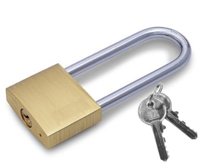 Hangslot Messing 50 mm