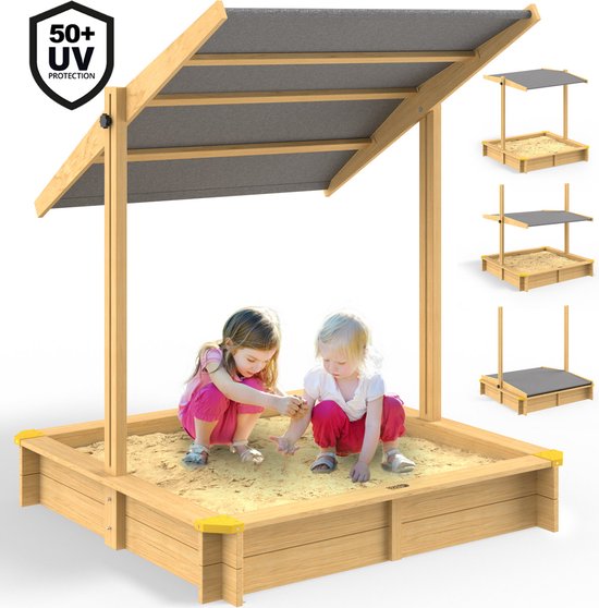 Spielwerk Zandbak - Hout Zonnedak UV 50+ Fritzi - 140x140x120cm