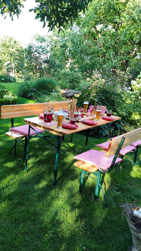 Casaria Picknicktafel – 2 Banken 1 Tafel – Inklapbaar - 170 cm - Bruin