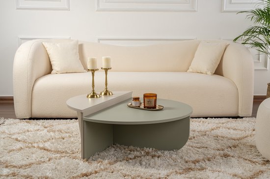 Houten salontafel "Orion" 90 x 60 x 30 cm - Essengroen