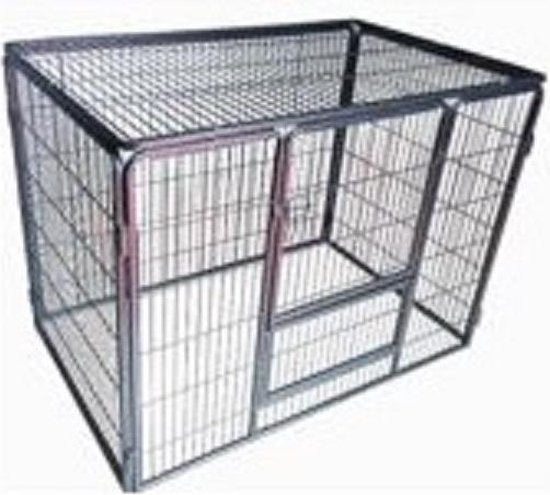Topmast Puppyren Playpen Hondenbench Uitloopren Excellent + Dakpaneel 125 x 80 x 70 cm Hoog + Bodembescherming