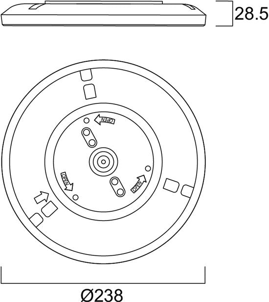 sylvania 3000k Step-DIM 1150LM 238mm plafondlamp