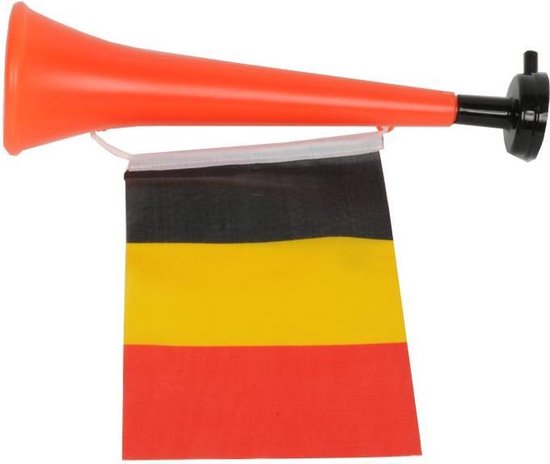 Hoorn met Belgische Vlag 28 cm – Supporters Toeter België Fans