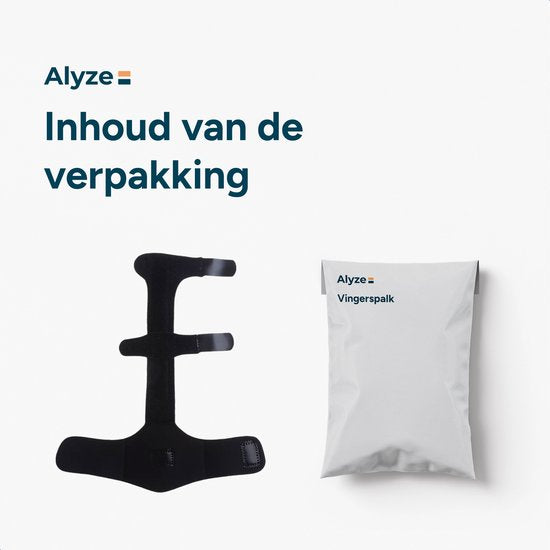 Vingerspalk - Middel vinger - One size - Geschikt voor alle vingers - Vingerbrace - Zwart - Vinger splint - Vinger spalk - Wijsvinger - Triggerfinger - Ringvinger - Mallet vinger - Spalk
