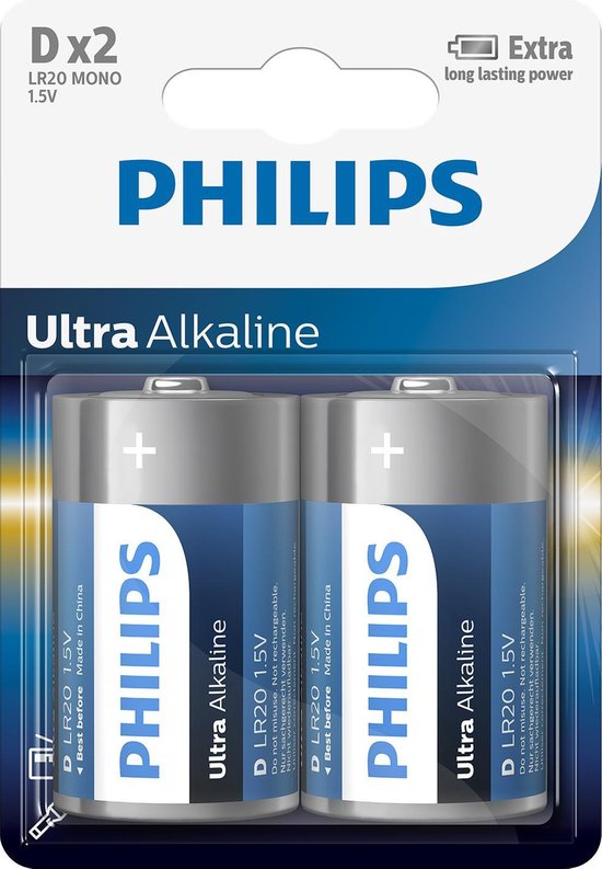 Philips LR20E2B - D batterij - 2