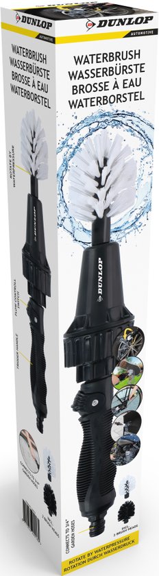 Dunlop Velgenborstel met Slangaansluiting – Roterend – Incl. 2 Borstels – Auto Reiniging Tool