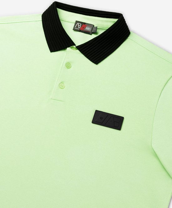 AB Lifestyle - Regular Polo | Pastelgroen / Zwart - Heren - Maat: XS