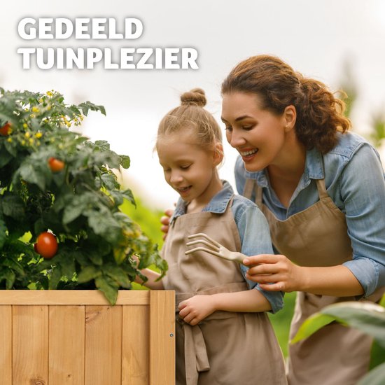 tectake® - Hoge plantenbak met legplank - Kweekbak - Stekjesbak - 119x53x90cm - 403232