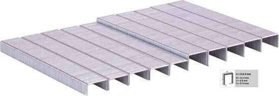 VONROC Nieten – 1000 stuks – 6 & 8MM – Universeel – Voor VONROC ET502AC & ET503DC tackers