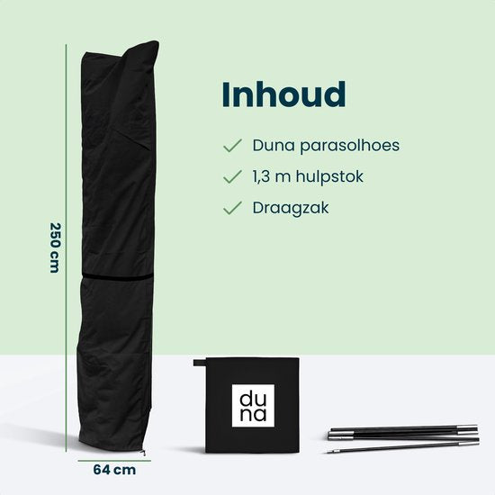 Parasolhoes voor Zweefparasol & Staande Parasol - Tot 400cm - Beschermhoes Waterdicht - Oxford 420D - Incl. Montagehulp