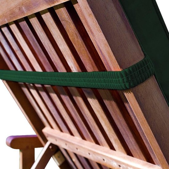 Detex Kussen Linnen Look 8 Knopen Bevestigingsband Ligstoel Groen