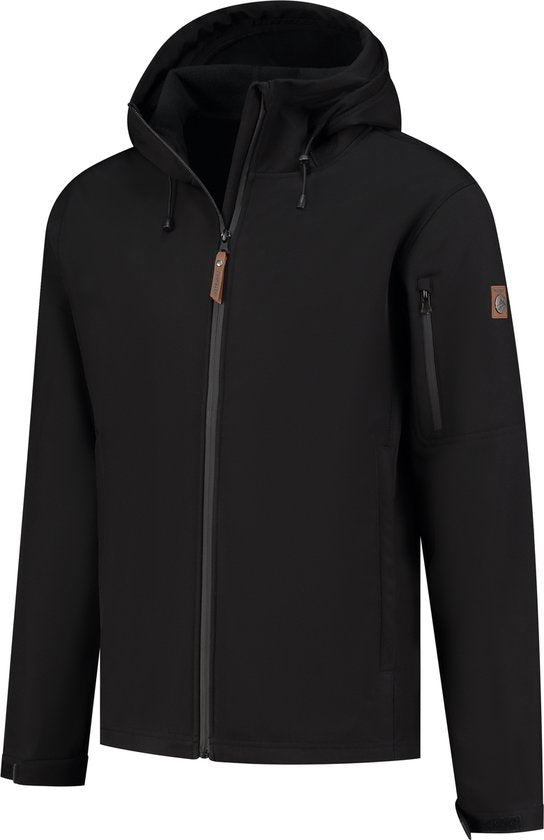 Travelin' Jack Sverre Men - Softshell Herenjas - Fleece voering - Maat L - Zwart