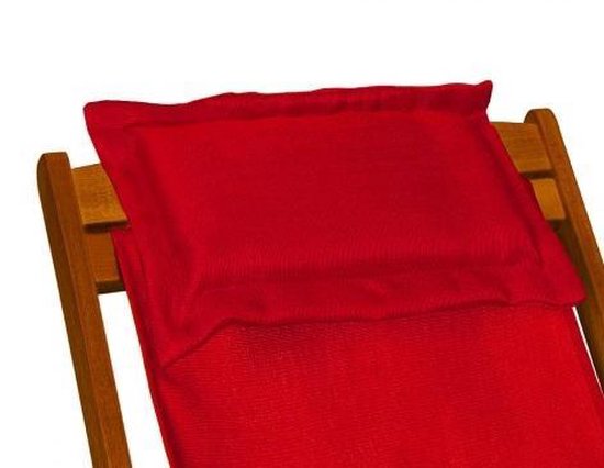 Casaria Ligstoel – Opvouwbaar & verstelbaar - Acaciahout – 60 x 94 x 94 cm – Rood