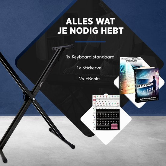 Finesse Keyboard Standaard - Verstelbaar - Statief - Piano Standaard - Toetsenbord Standaard