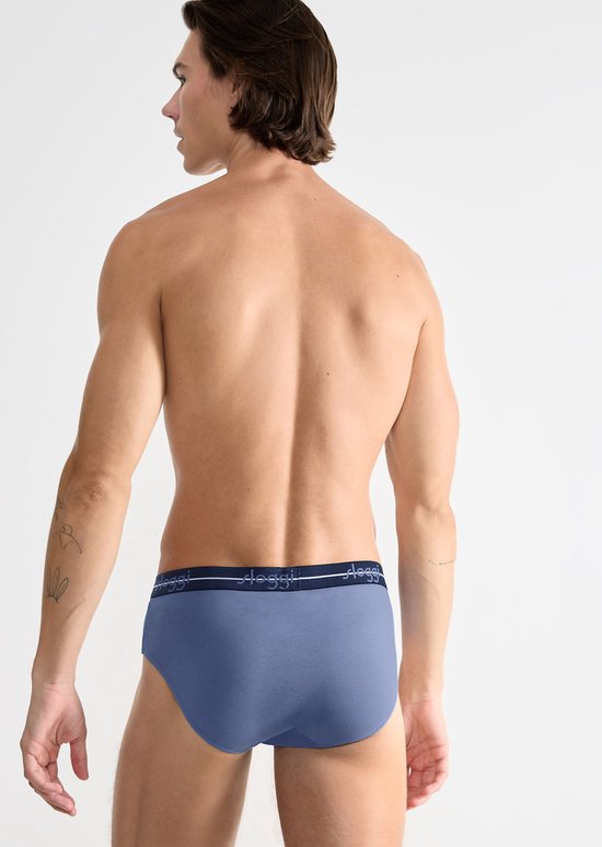 Sloggi Start Midi 2-Pack Slip - Heren - Katoen/Elastaan - Regular Waist - Elastische Band - Blauw/Multi - Maat M