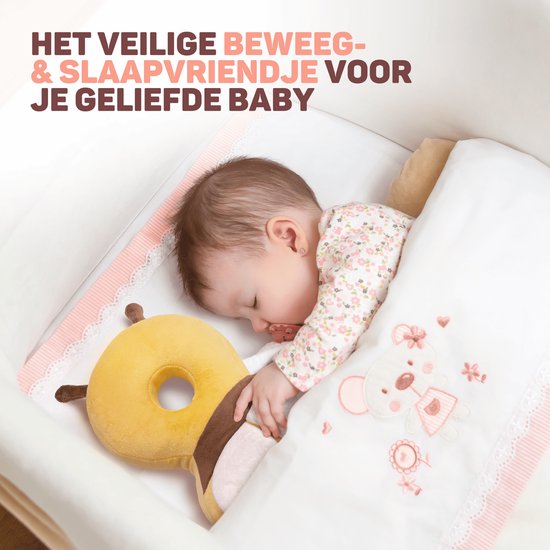 Vulpes Goods® BabyCare - Baby Hoofdbeschermer - Baby Valkussen - Baby Veiligheidskussen - Valrugzak - 3D Ademend - Veilig leren lopen - Bij