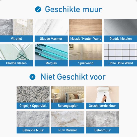 Happy Goods Doucherek - 3 laags - Zelfklevend - RVS - Zwart