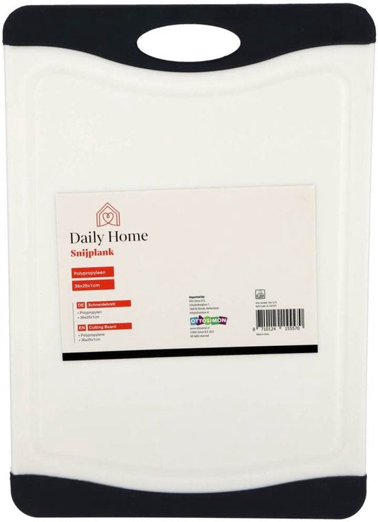 Daily Home Snijplank 36.8x25.5 cm Zwart/Wit