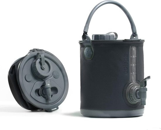 Colapz 2-in-1 Opvouwbare Waterdispenser 8L - Waterkan met Kraantje voor Kamperen - Waterkaraf met Deksel - Jerrycan met Kraantje - Watertank - Limonadetap - Grijs - Kamperen met Caravan en Camper in 2024
